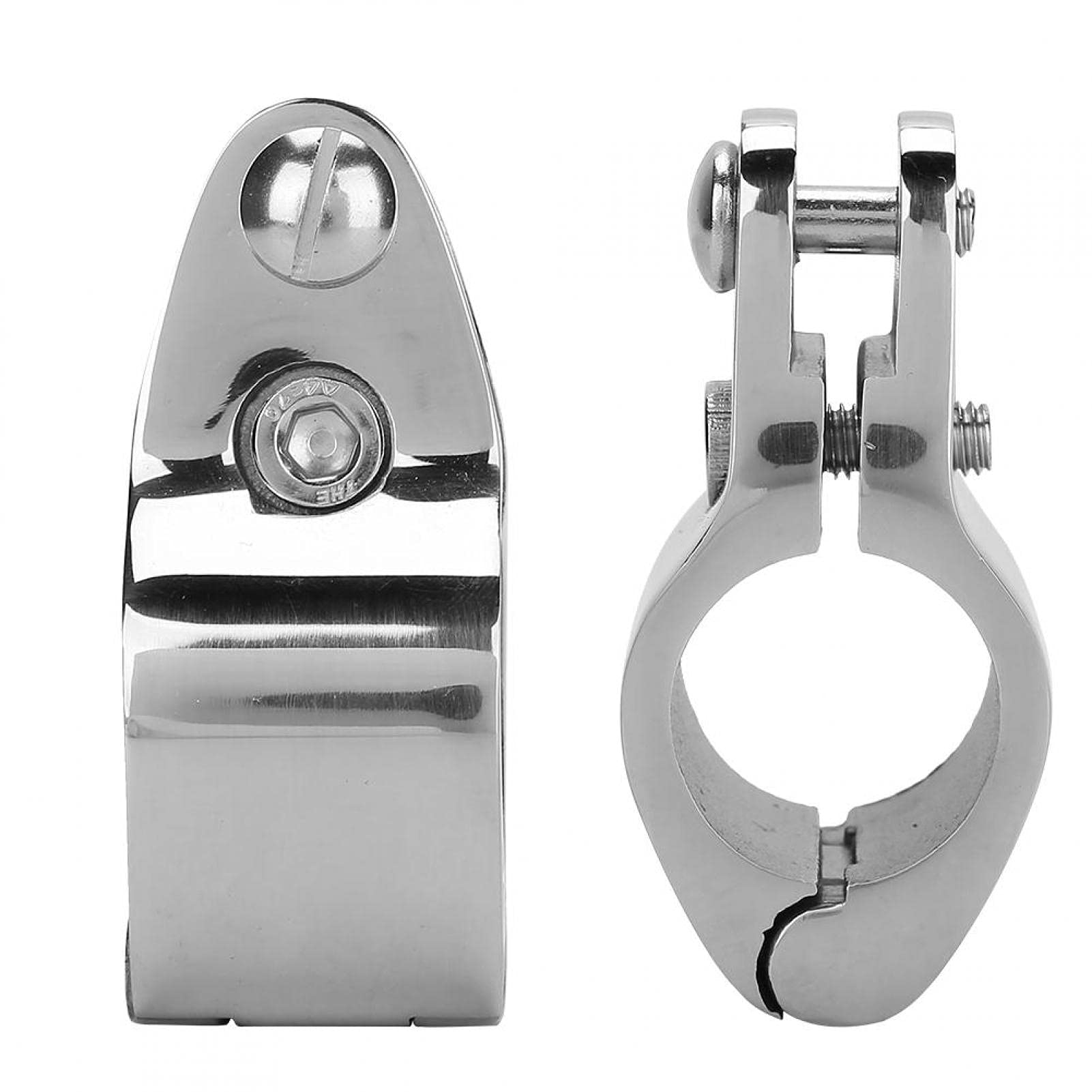 Terisass Boat Bitop hinged jaw Slide 2pcs Stainless Steel Bitop Hardware Fittings (20mm/0.79in, 22mm/0.87in, 25mm/0.98in, 30mm/1.18in, 32mm/1.26in) (20mm)+jaw Slide Stainless