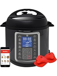 Mealthy MultiPot 9-in-1 Programmable Pressure Cooker 6 Quarts with Stainless Steel Pot, Steamer Basket, instant access to recipe app. Pressure cook, slow cook, saut&eacute;, rice cooker, yogurt, steam