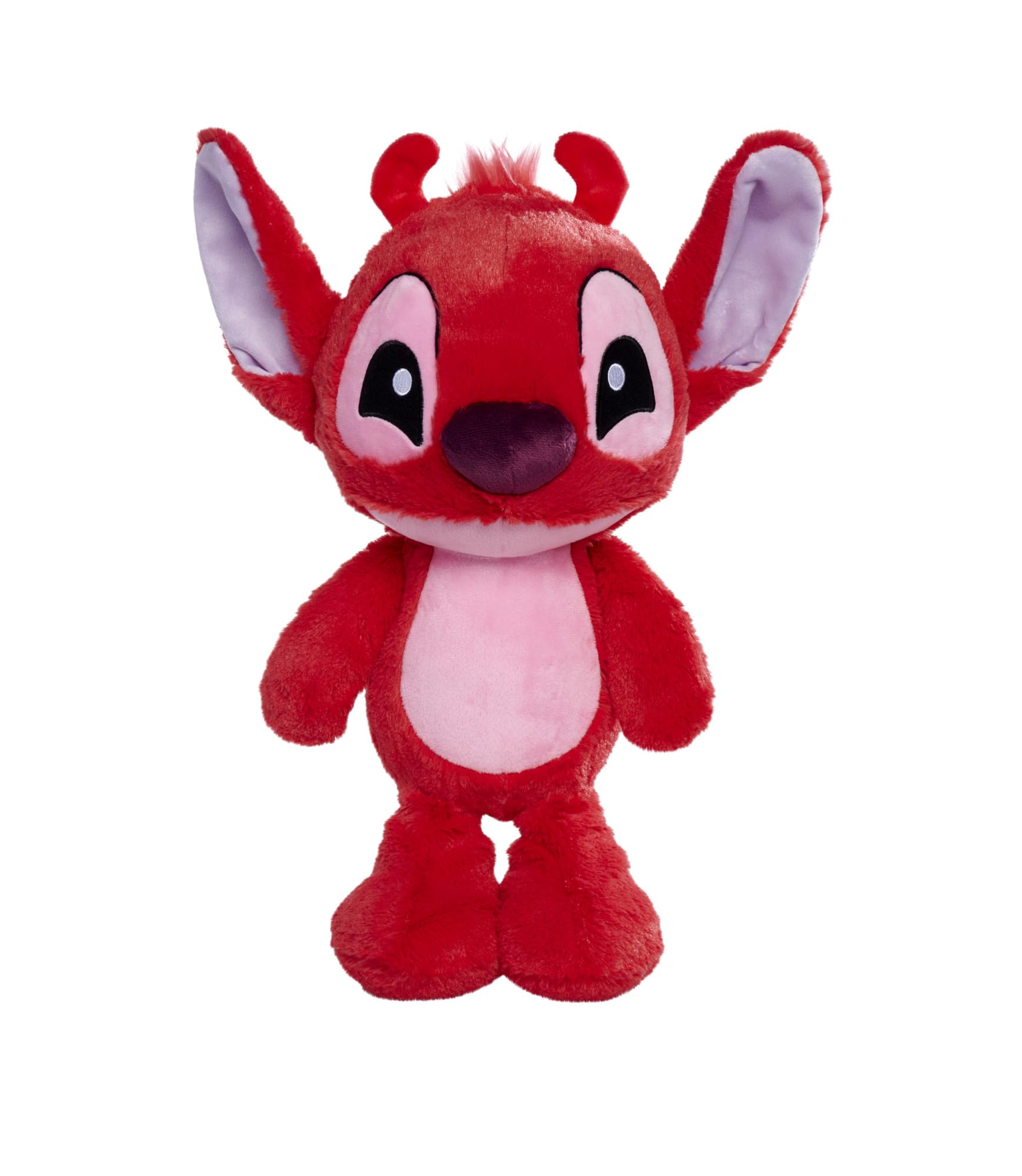 Disney Leroy 25cm plush toy in flopsie style, cute soft toy red colour, suitable for kids and adults, and treat, officially licensed by Disney