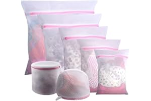 Mesh Laundry Bags, 7PCS Bra Laundry Bags with Zips, Bra Wash Bags Mesh Wash Bags, Reuse Washing Machine Bag for Delicates, Bl