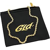 GLD Rope Chain - Gold-Plated Rope Chain with Exclusive Storage Travel Pouch - Snatch-Proof Clasp, Sweat-Proof and Fade-Resistant - Lifetime Quality, Designed in Miami