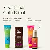 Khadi Nut Brown Plant Hair Dye Henna Amla Natural Vegan 100g view 6