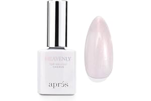 APRÉS Apres Heavenly Top Gelcoat, 15 ml Non-Wipe Nail Gel Polish Top Coat, Shimmery Long Lasting Topcoat (Cherub, 15 ml)