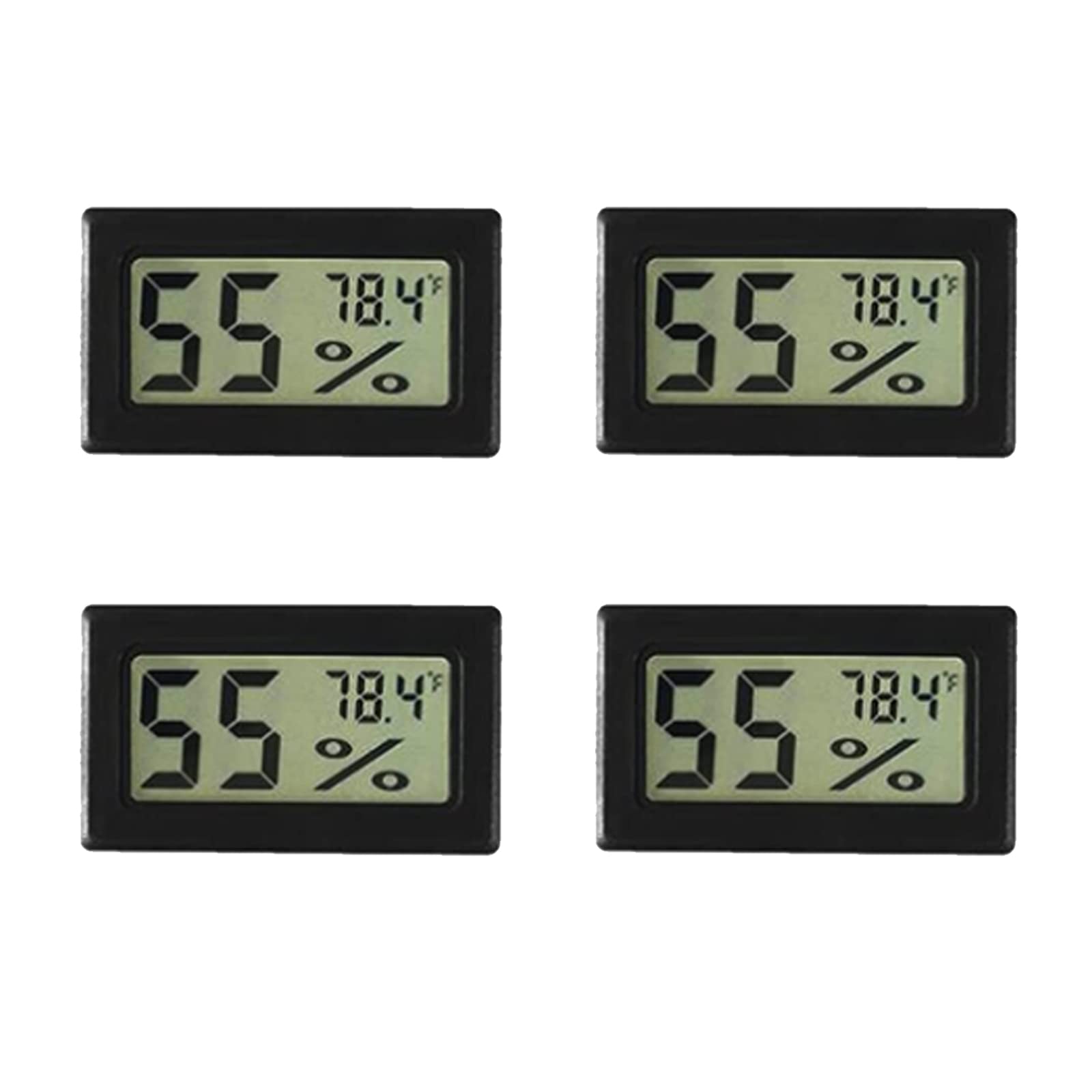 AEDIKO 4pcs Mini Digital Thermometer Hygrometer LCD Digital Temperature Humidity Meter Thermometer for Greenhouse Cars Home Office