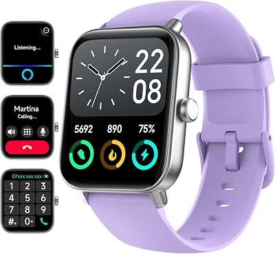 Fitpolo Smartwatch Men Women Bluetooth Call Alexa Heart Rate Monitor Android