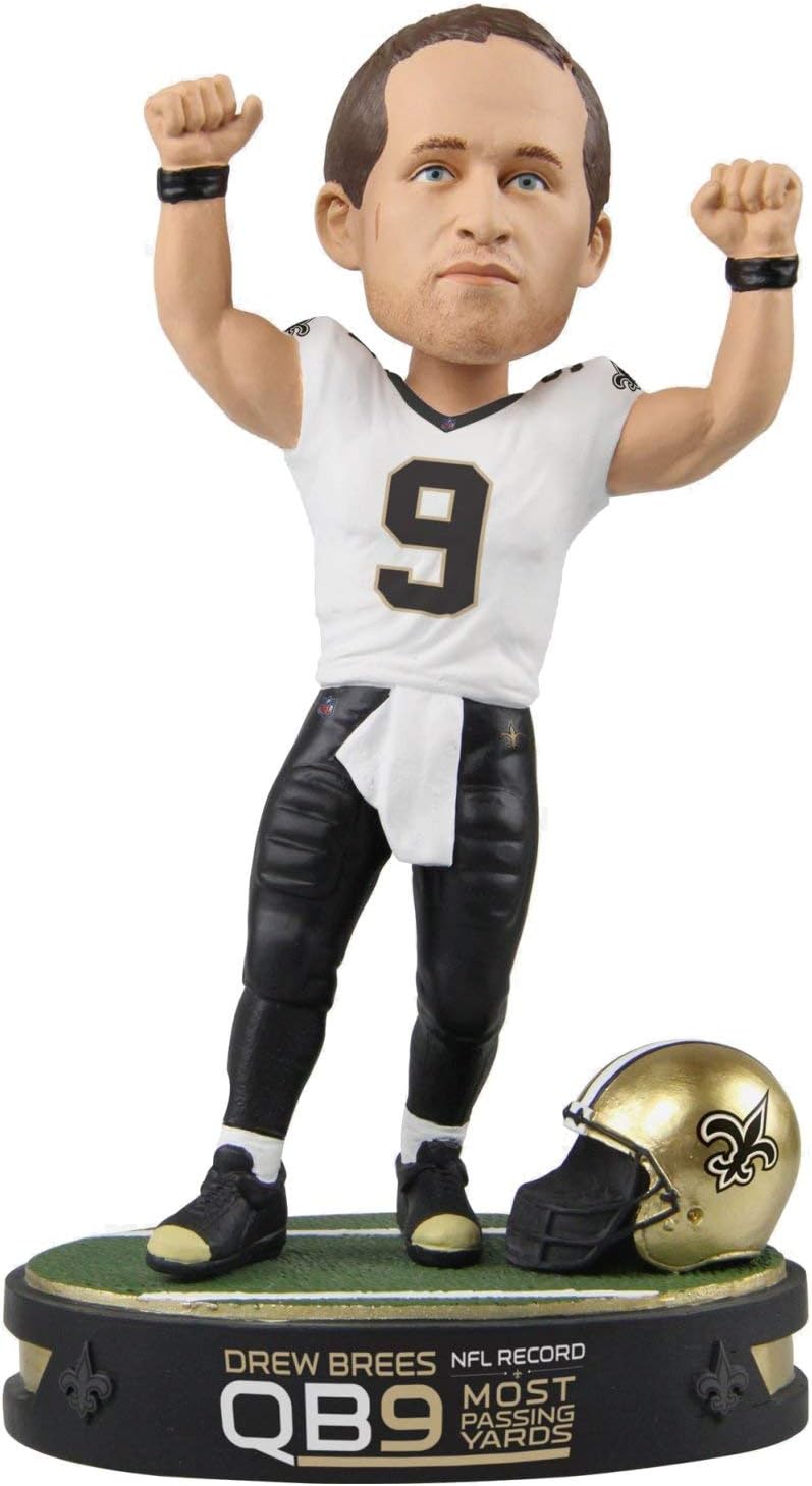 FOCO Drew Brees 9 Bobblehead NFL Passing Yard Leader