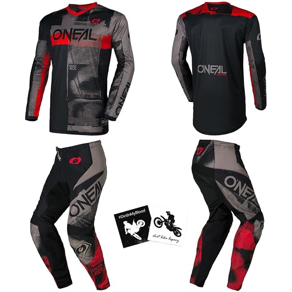 Amazon.com: MX Outfit O'Neal Element Warhawk Red Men (W28/Small