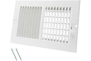 HOWEALL 10 x 6 Inch [Duct Opening] Air Vent Covers for Wall or Ceiling - High Airflow 2 Way Steel Ventilation - Adjustable Wall/Ceiling Register, 11-3/4 Inch x 7-3/4 Inch [Overall Dimensions]