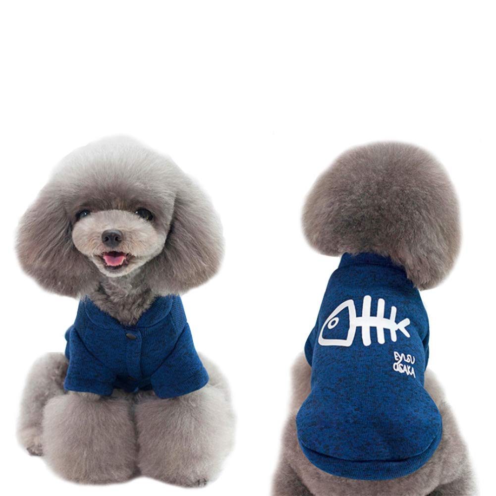 IBLUELOVER Dog Knitted Jumper Sweater Soft Warm Hoodies Jumpsuit Coat Fashion Cute Thermal Vest Clothes for Small Medium Puppy Dog Pug Teddy Chihuahua Poodle Dachshund