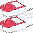 Toilet Flapper Replacement for Kohler, 2 Pack Toilet Tank Parts Replaces Parts 84995 and 1000490 with Chain Hinges and 2 Plastic Buoys Ullnosoo for Water Saving Red