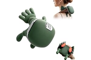 Neck Massager, 2026 Upgraded Neck Massage with Heat, 3-Speed Adjustments, Wireless Portable Real Hands Massager for Home Offi