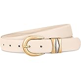 SUOSDEY Women Leather Belts for Jeans Pants Dresses Ladies Leather Belts with Gold Buckle