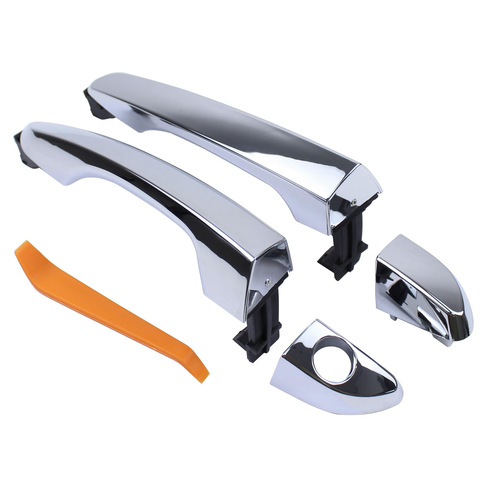 View 1 of ApplianPar Front Driver and Passenger Side Exterior Door Handle Chrome for Hyundai Tucson 2016-2021