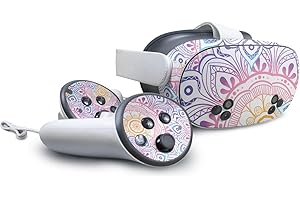 VR Skin Compatible with Meta Quest 3S - Vibrant Mandala - Premium 3M Vinyl Protective Wrap Decal Cover - Easy to Apply | Craf