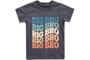 GEOYUNE Big Brother T Shirt for Baby Boys Cotton T-Shirt Short Sleeve Tops Toddler Baby Announcement Tees Outfits 1-7 Years