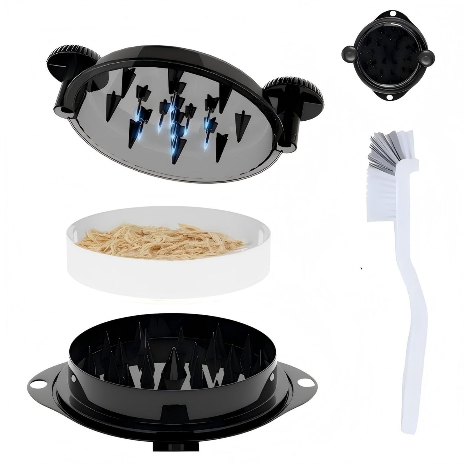 Photo 1 of *MISSING PARTS*
Chicken Shredder Tool Twist Pro - Large Meat Shredder for Chicken Breast, Pulled Pork, Beef with Upgraded Stainless Steel Spikes Wall Mounted Design BPA-Free Kitchen Essentials Gadgets (Black/Black)