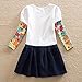 VIKITA Toddler Girls Dresses White Winter Clothes Long Sleeve Outfits for Little Kids 4-5 Years LH5926, 5T