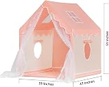 MUHMUH Kids Play Tent with Star Lights Indoor Outdoor Princess Playhouse view 3