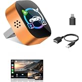 4 in 1 Wireless CarPlay Adapter, Cars Screen Mirroring Play Adapter Device | For iPhone &amp; Android to Play Movies/TV on Vehicle Screen, Support Airplay&amp;Mirror Link,CarPlay&amp; Android Auto,Wired to Wireless