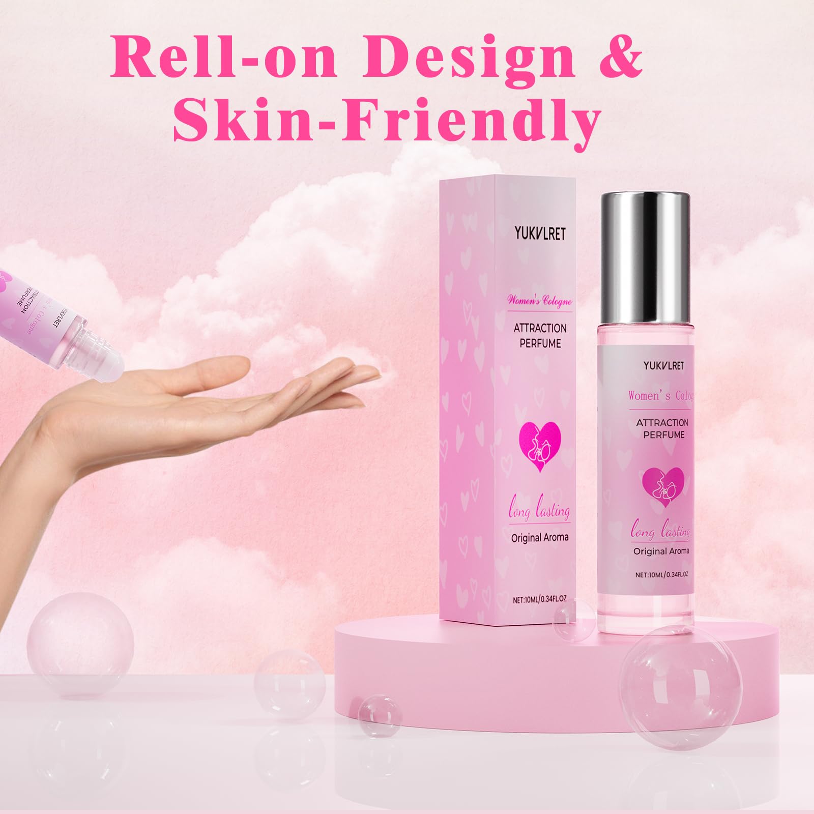 Pheromones Perfumes for Women, Long Lasting Women's Cologne, Pheromone Perfumes Attract Men, Enhanced Scents Women's Perfume, Roller Ball Design, Portable and Fruity