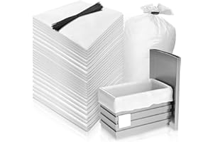 ZIXIXVAN 60-pack W10165294RB Trash Compactor Bags - leak-proof trash compactor bags for kitchen 60-ct 15 inches - Fits 15-inch Rectangular Drawer Compactors