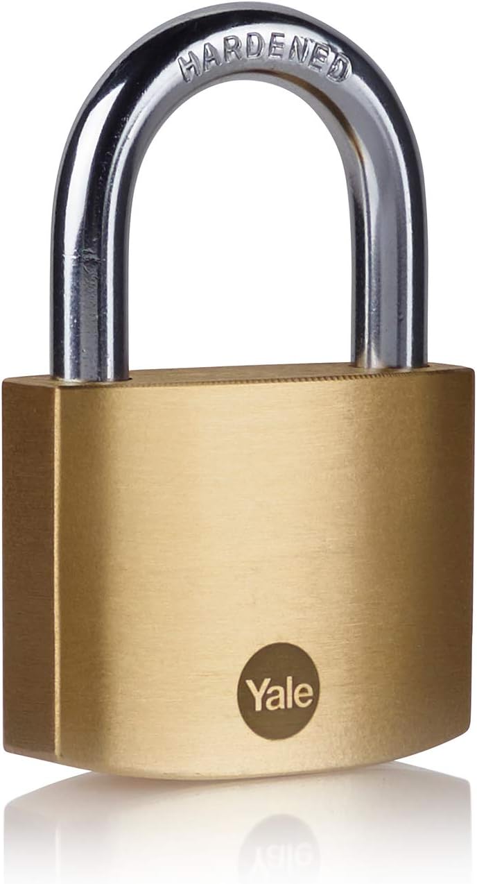 Yale Y110B/50/126/1 Brass Padlock (50 mm) Indoor Locks for Ladders