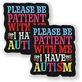 Autism Awareness Themed Embroidered Patches,2 Pack Hook and Loop Patches,Colorful Slogan and Mental Health Design for Backpacks,Jackets,Vests,Hats,Clothing Decoration and Casual Apparel Accessories