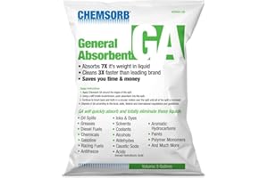 Chemsorb GA - General Absorbent - 5 Gal. Bag, SP30GA-L5B, Universal Absorbent, Light Weight Spill Response. Silica Free, Absorb: Oil, Grease, Chemicals, Solvents, Diesel Fuel, White