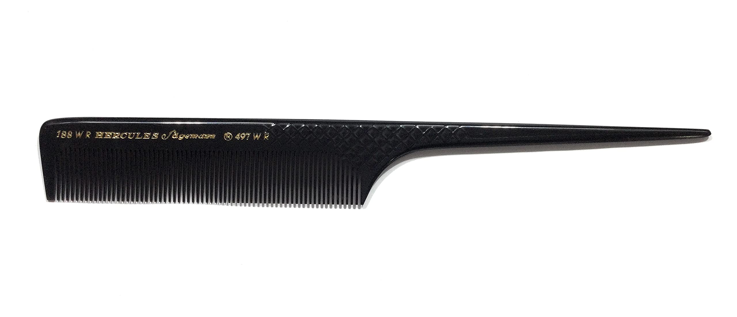 Hercules Sägemann 188 WR 497 WR 188WR Professional Handle Comb Natural Rubber Hair Comb Teeth Fine 8 Inches