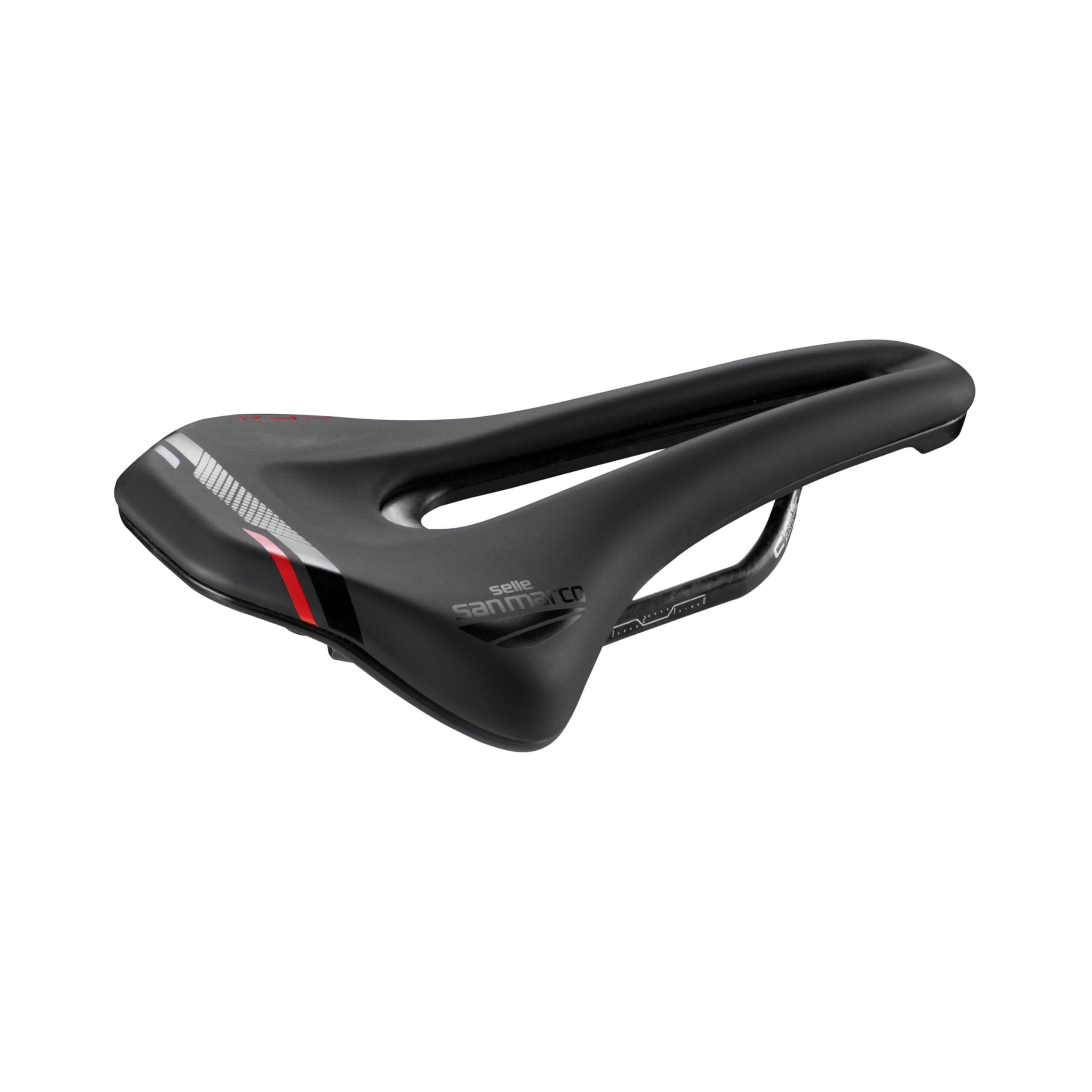 Selle San Marco Ground Carbon FX Saddle: Black/Black Wide (L3)