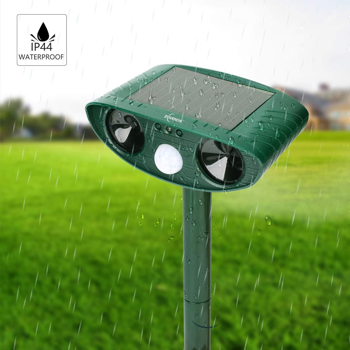 Solar Animal Repeller, Outdoor Motion Detector& Flashing Light, Dog, Cat Repellent, Squirrel, Raccoon, Skunk, Rat, Mole, Deer, Rabbit : Garden & Outdoor