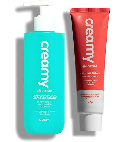 Creamy Kit Gel de Limpeza Facial 200ml + Hidratante Facial Calming