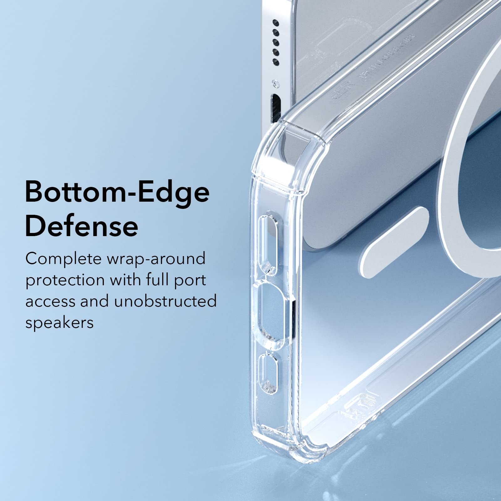 ESR Krystec Clear Case with HaloLock Compatible with iPhone 14 Pro Max Case, Compatible with MagSafe, Ultra-Yellowing Resistant, Shockproof Military-Grade Protection, Polycarbonate Buttons, Clear