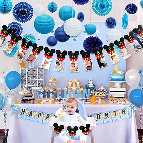 Mickey Mouse Baby Photo Banner First Year Monthly Photo Import