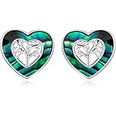 TANGPOET Tree of Life Stud Earrings for Women 925 Sterling Silver Hypoallergenic Earrings For Sensitive Ears with Push Back Jewelry Gifts for Her Girlfriend Mother