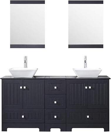 Sliverylake 60 Bathroom Vanity And Sink Combo Bathroom Cabinet
