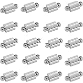 Magnetic Necklace Clasps and Closures,Magnetic Clasps for Jewelry Making, 925 Silver, 20 Pack Necklace Bracelet Converter (20pcs Silvery)