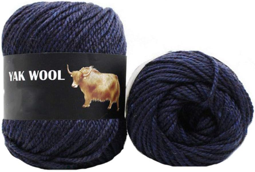 100gram Worsted Blended Middle Thick Thread Soft Navy Blue Yak Wool Cashmere Yarn Crochet Hand Knitting Sacrf Sweater Socks Yarn