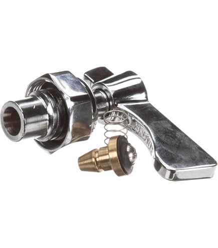 Krowne Heavy-Duty Hot Stem Assembly For Fisher Faucets - Commercial Kitchen Replacement With Check Valve, Chrome Brass