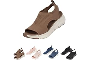 LELEBEAR Libiyi Women's Orthotic Sport Sandals, Libiyi Sandals, Libiyi Orthotic Sport Sandals, Summer Washable Slingback Orthopedic Sport Washable Knit Sandals