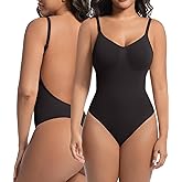 Backless Thong Shapewear for Women with Tummy Control, Seamless Sculpting Bodysuit for Workouts and Daily Wear