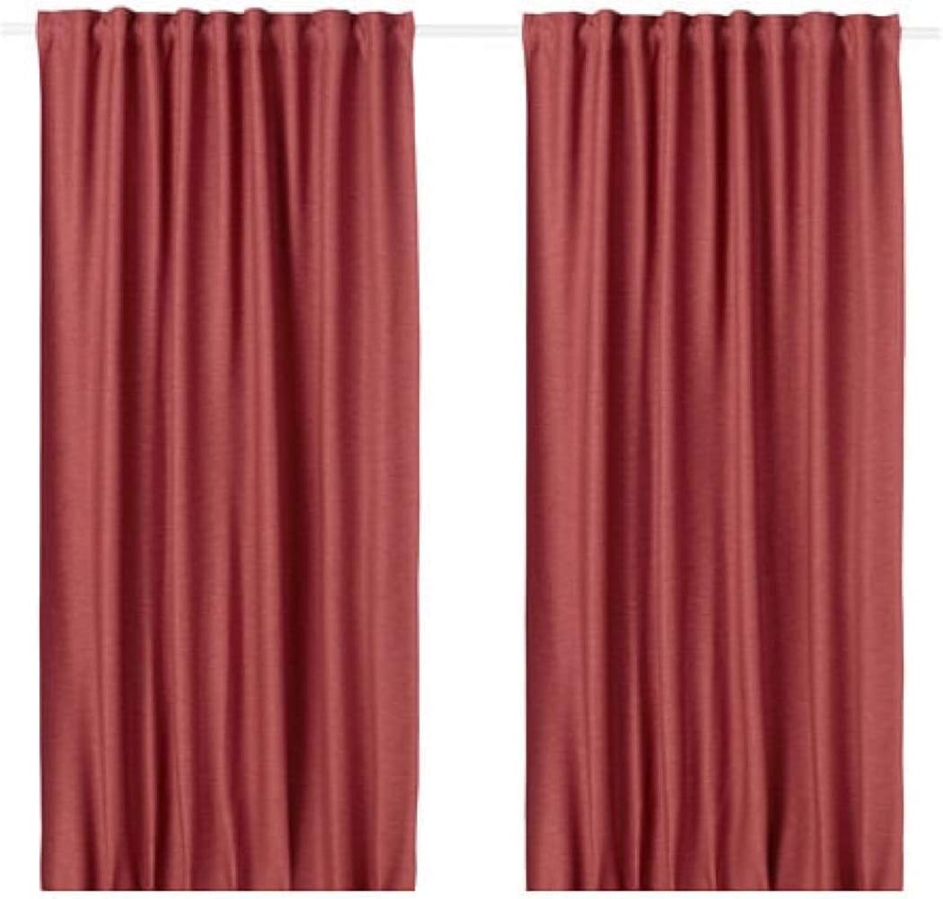 Amazon Com Ikea Vilborg Curtains 1 Pair Red 304 140 65 Size 57x98