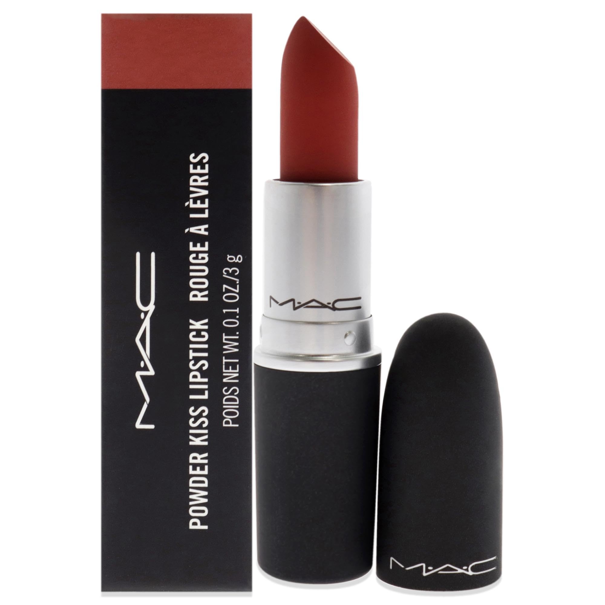 MAC Powder Kiss Lipstick - 316 Devoted To Chili For Women 0.1 oz Lipstick