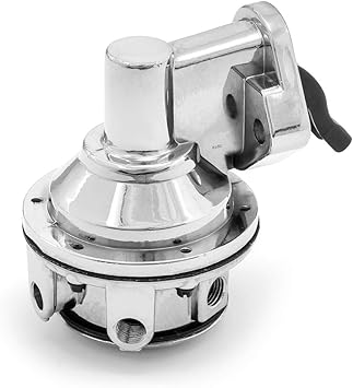 Pce146 1009 Chevy Sbc 350 High Volume Mechanical Fuel Pump Chrome 1 4 Fitting