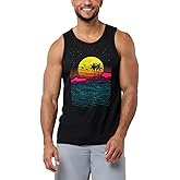 INTO THE AM Graphic Tank Tops for Men - Cool Artwork Tanks for Summer Beach Exercise Fitness S – 2XL