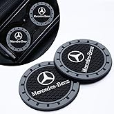 Car Cup Holder Coaster Replacement for Mercedes Benz C E S M Serie CLK GLK GL AB AMG GLS GLE AMG Recessed Silicone Cupholder Coaster Interior Accessories 2.75in 2Pieces