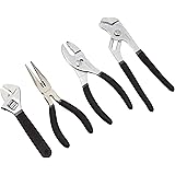 Amazon Basics Pliers Set with Durable Nylon Case - 4-Piece (6-Inch Slip Joint, 8-Inch Groove Joint, 6-Inch Long Nose, 6-Inch