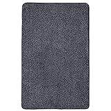 Domani Microfiber Mudtrap Super Absorbent Floor Mat with Nonslip Backing, 22-1/2 by 36-Inches, Black/Gray