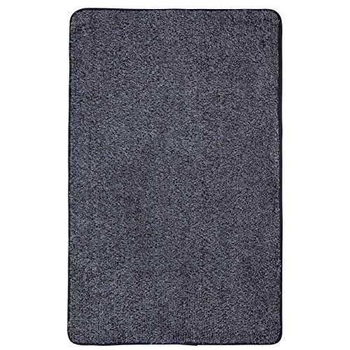 UPC 871914005050, Domani Microfiber Mudtrap Super Absorbent Floor Mat with Nonslip Backing, 22-1/2 by 36-Inches, Black/Gray