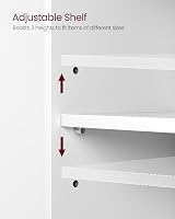 VASAGLE Vanity Unit 3 Drawers 2 Compartments 30 x 70 x 64 cm Cloud White view 6